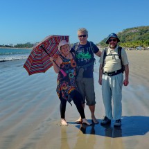 Marion, Alfred and Tommy on the southern beach